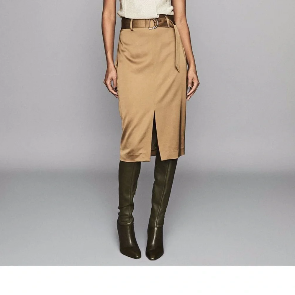 Reiss Byrn- Premium Paperbag Pencil Skirt - Picture 2 of 11
